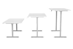 Stehpult elektrisch PREMIUM weiss/grau 160 x 80 cm