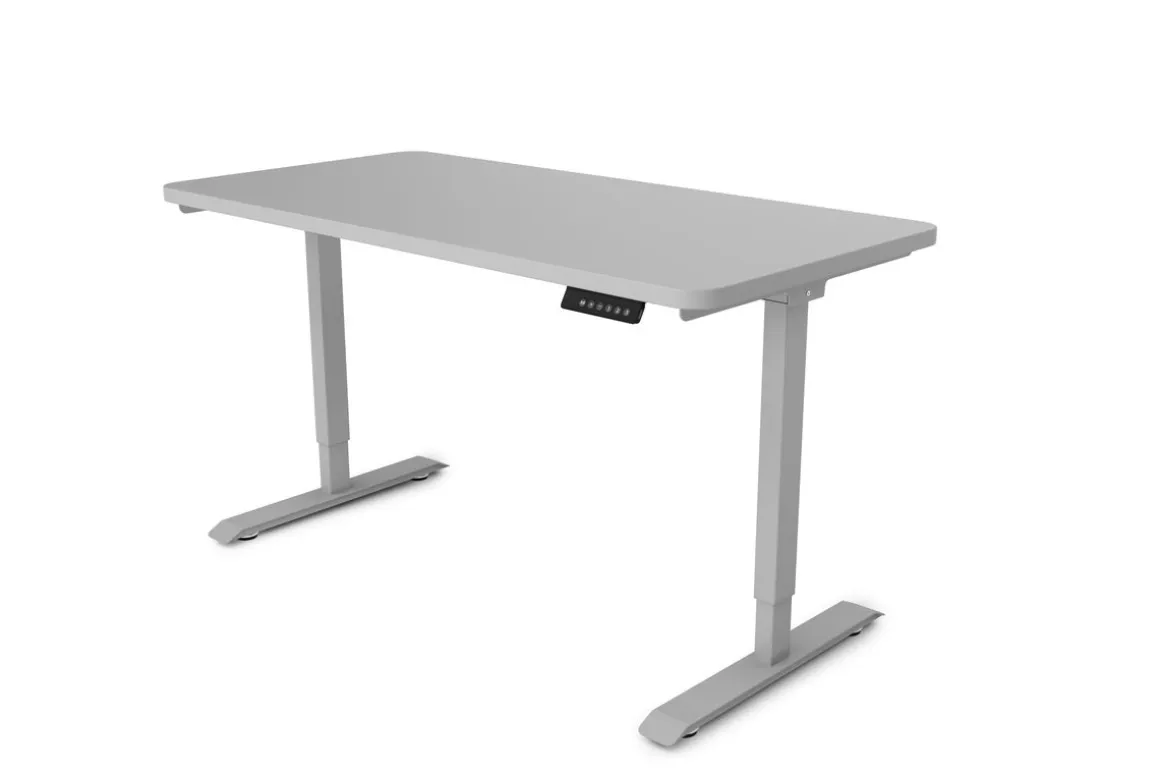 Stehpult elektrisch PREMIUM grau 120 x 60 cm
