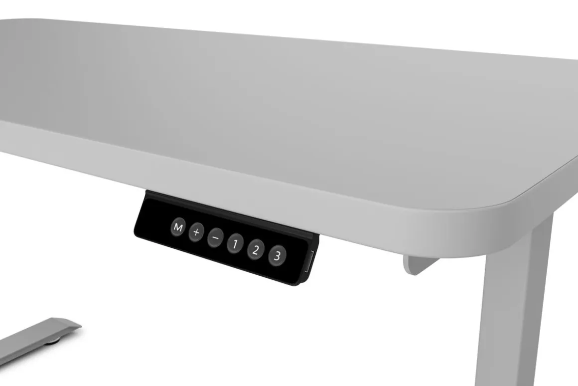 Stehpult elektrisch PREMIUM grau 120 x 60 cm