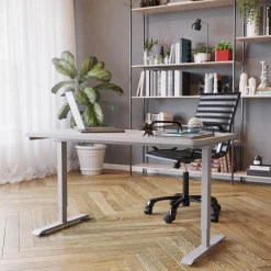 Stehpult elektrisch PREMIUM grau 120 x 60 cm