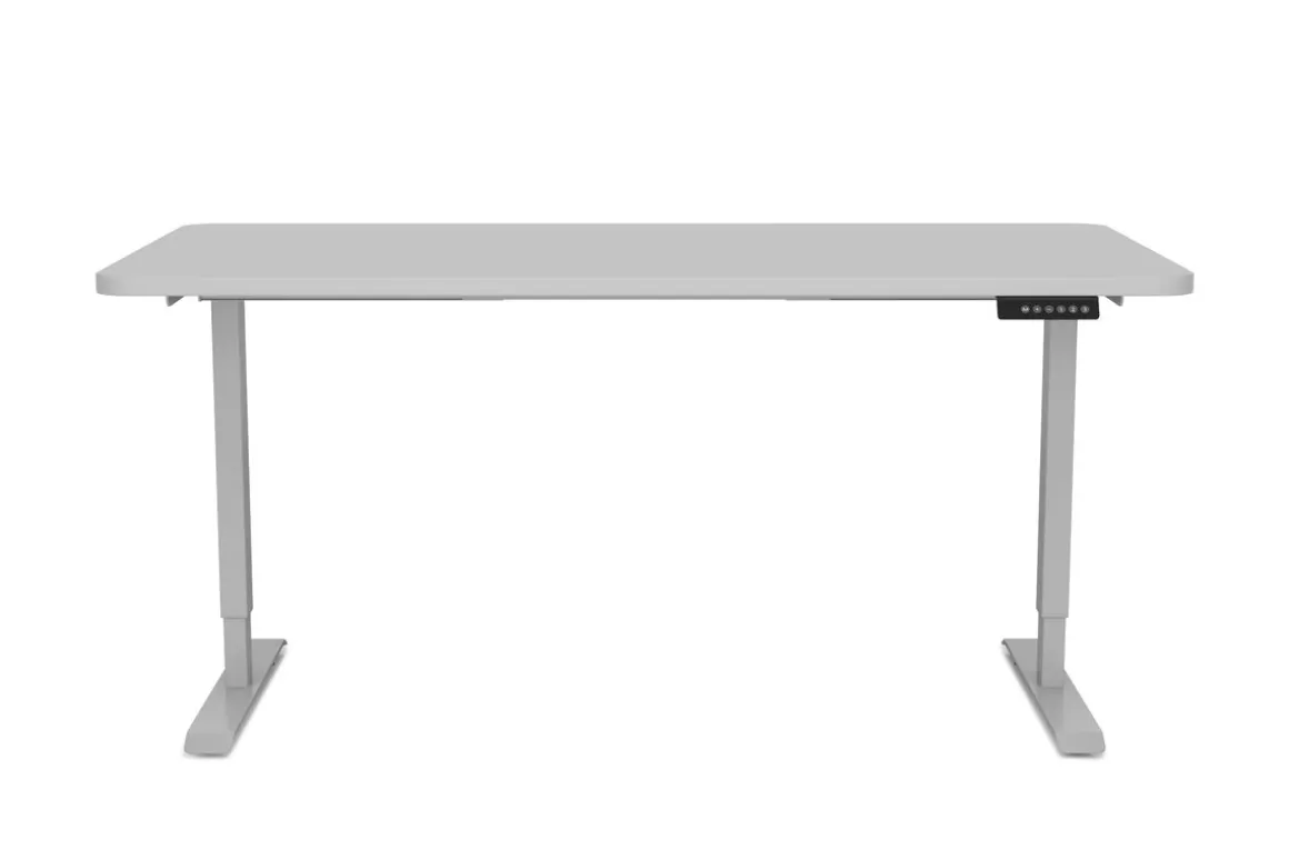 Stehpult elektrisch PREMIUM grau 140 x 70 cm