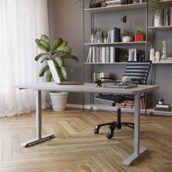 Stehpult elektrisch PREMIUM grau 140 x 70 cm
