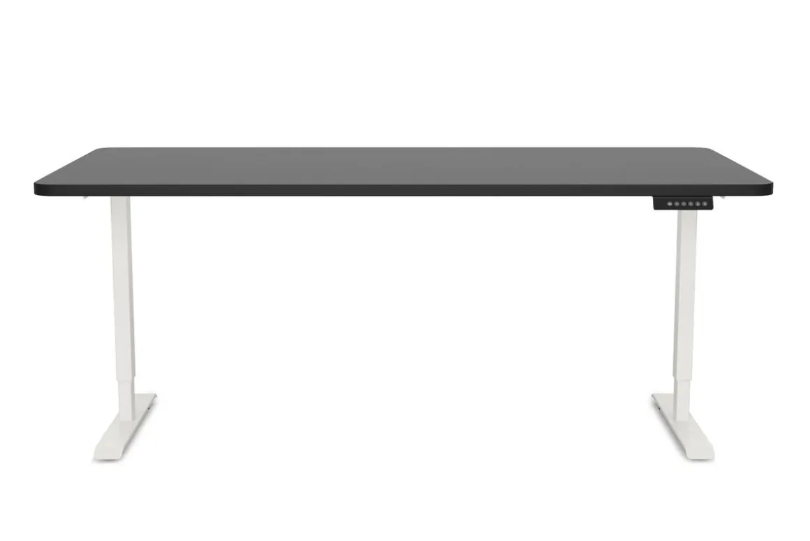 Stehpult elektrisch PREMIUM schwarz/weiss 160 x 80 cm