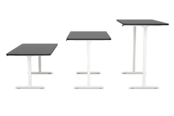 Stehpult elektrisch PREMIUM schwarz/weiss 160 x 80 cm
