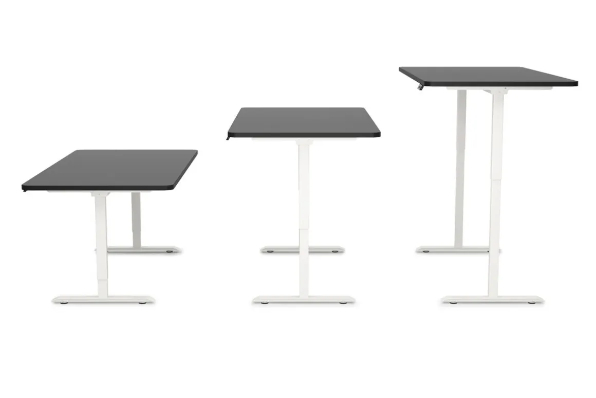 Stehpult elektrisch PREMIUM schwarz/weiss 160 x 80 cm