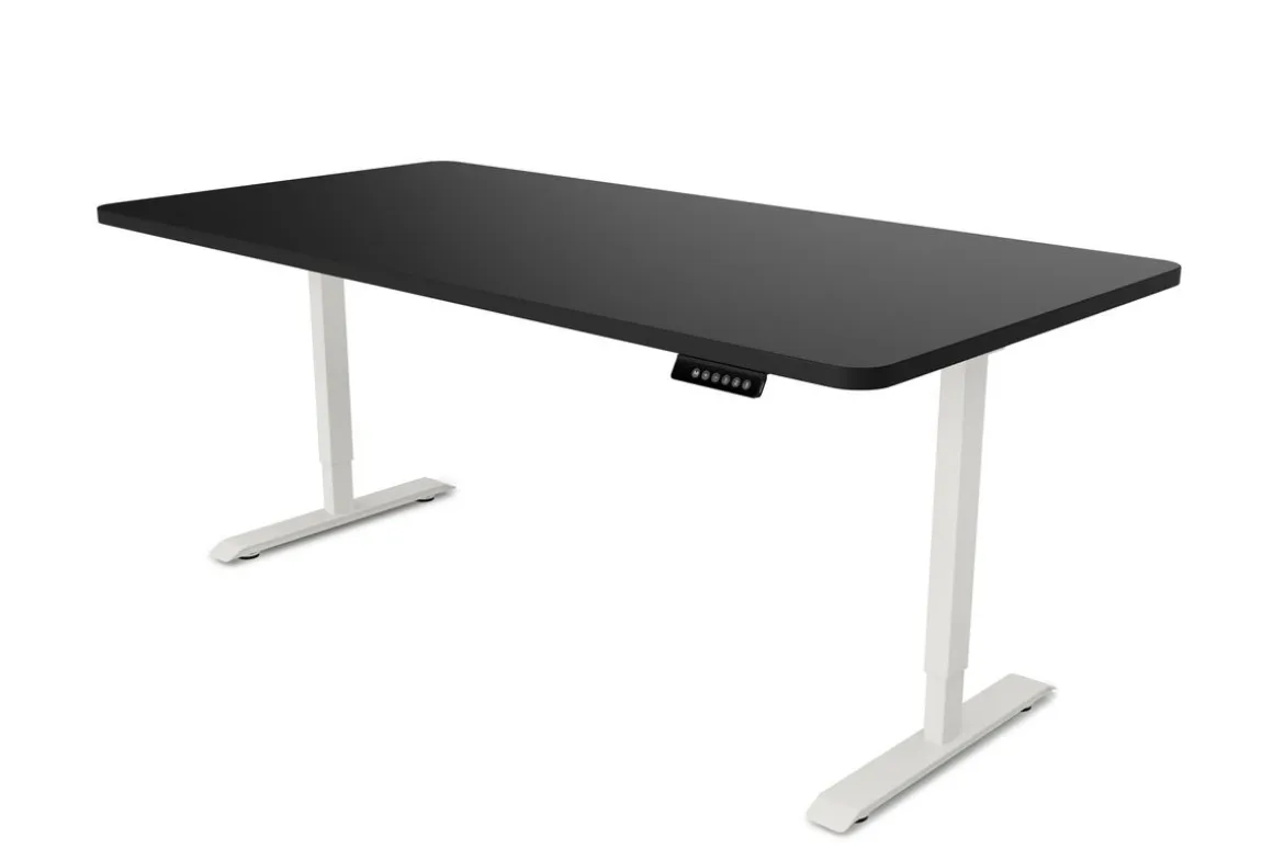 Stehpult elektrisch PREMIUM schwarz/weiss 160 x 80 cm