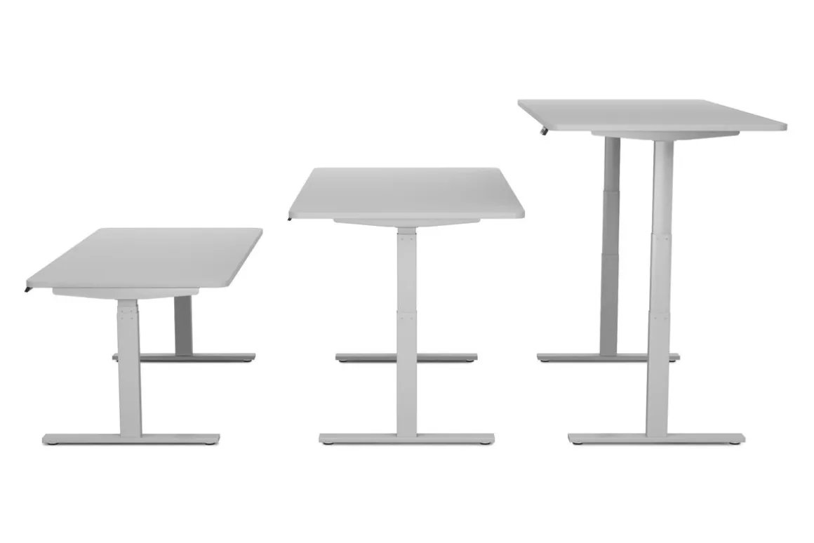 Stehpult elektrisch PREMIUM grau 180 x 90 cm