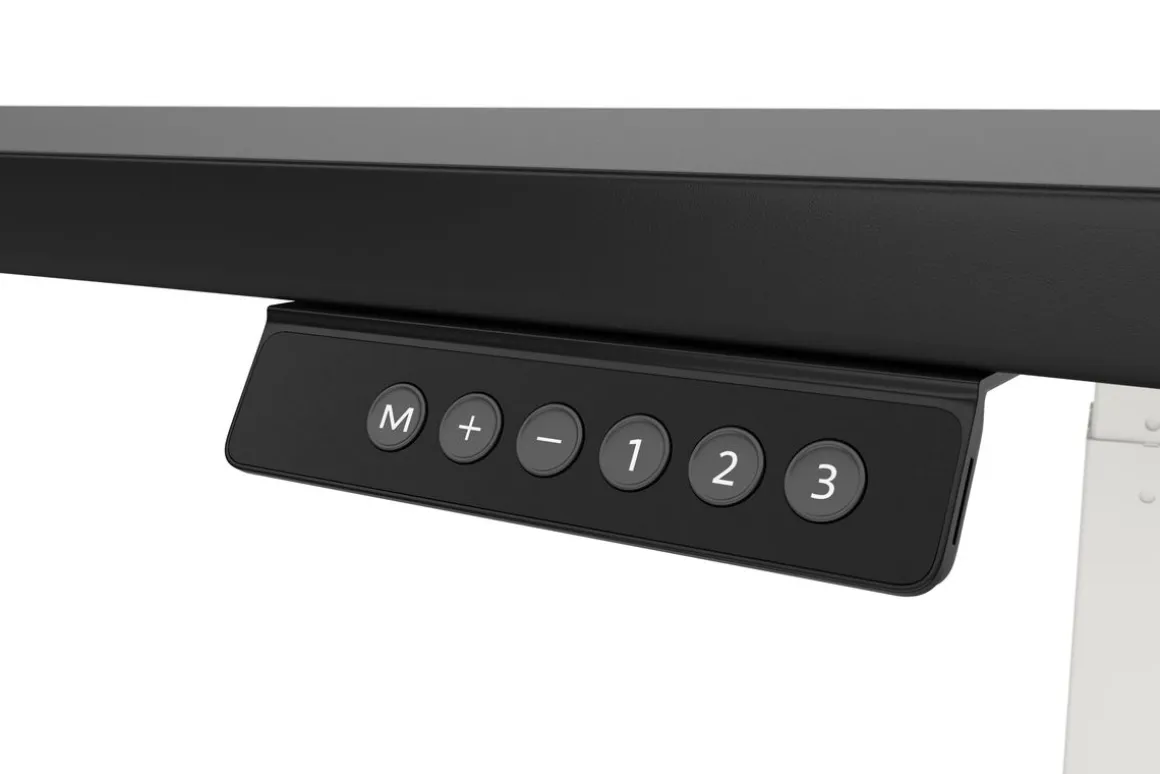 Stehpult elektrisch PREMIUM schwarz/weiss 200 x 92 cm