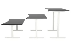 Stehpult elektrisch PREMIUM schwarz/weiss 200 x 92 cm