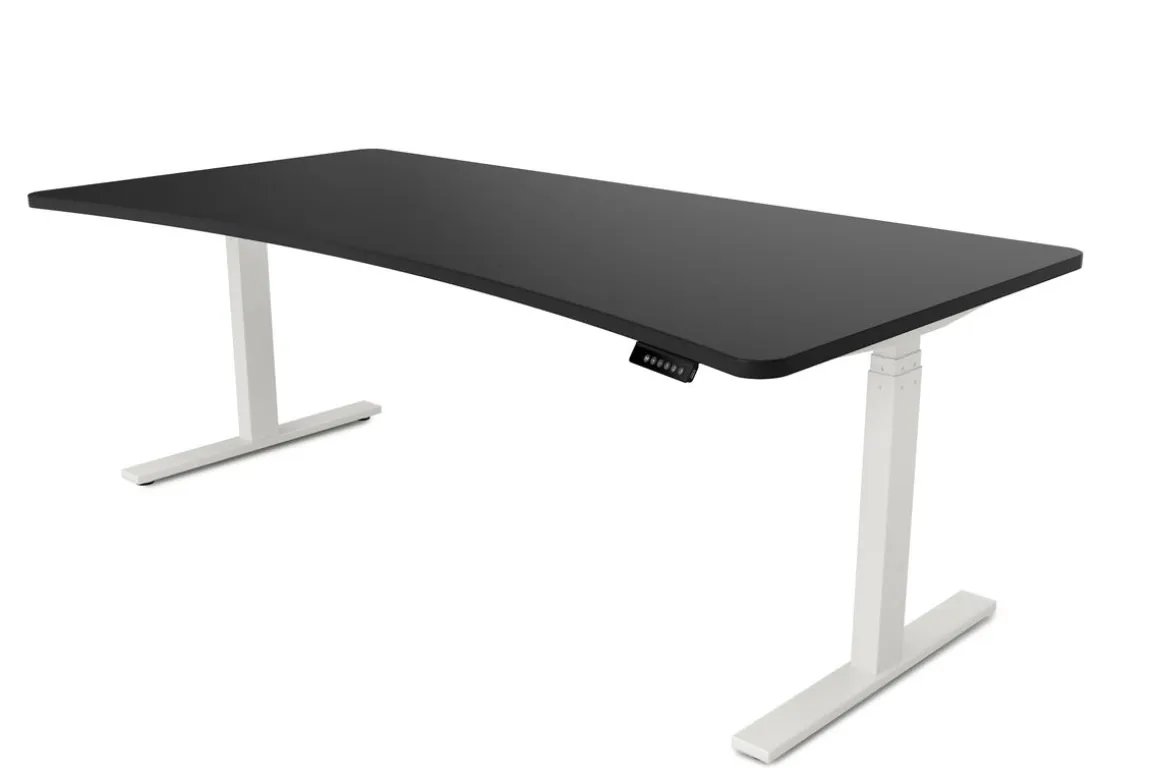Stehpult elektrisch PREMIUM schwarz/weiss 200 x 92 cm