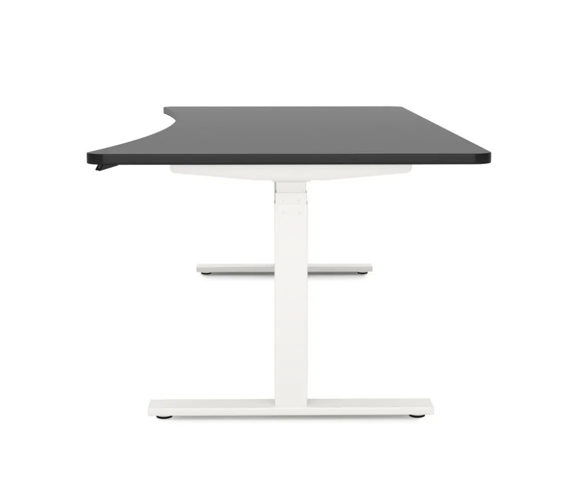 Stehpult elektrisch PREMIUM schwarz/weiss 200 x 92 cm