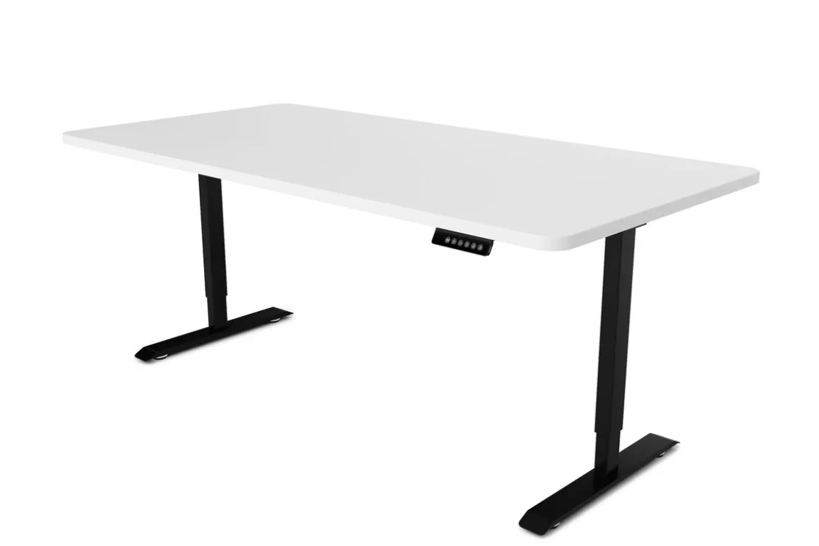Stehpult elektrisch PREMIUM weiss/schwarz 160 x 80 cm