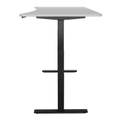 Stehpult elektrisch PREMIUM grau/schwarz 200 x 92 cm | GONSER.CH