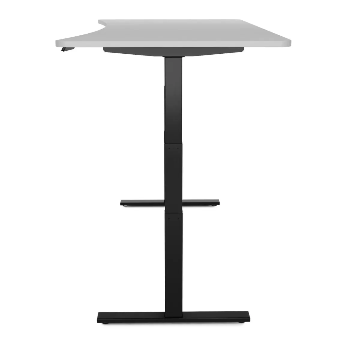 Stehpult elektrisch PREMIUM grau/schwarz 200 x 92 cm | GONSER.CH