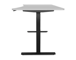 Stehpult elektrisch PREMIUM grau/schwarz 200 x 92 cm | GONSER.CH