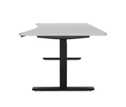Stehpult elektrisch PREMIUM grau/schwarz 200 x 92 cm | GONSER.CH