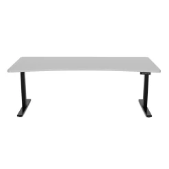 Stehpult elektrisch PREMIUM grau/schwarz 200 x 92 cm | GONSER.CH