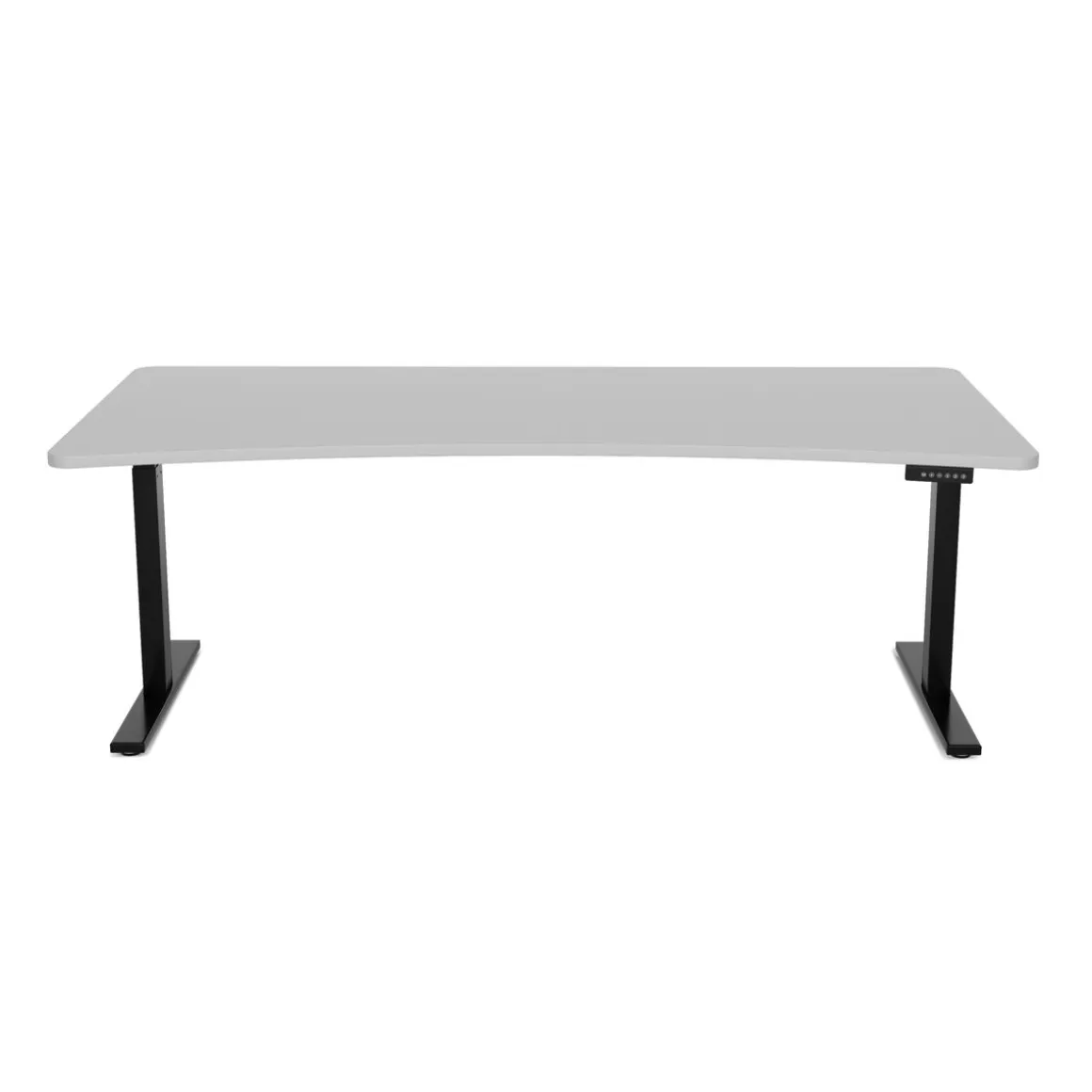 Stehpult elektrisch PREMIUM grau/schwarz 200 x 92 cm | GONSER.CH