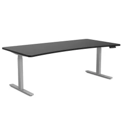 Stehpult elektrisch PREMIUM schwarz/grau 200 x 92 cm