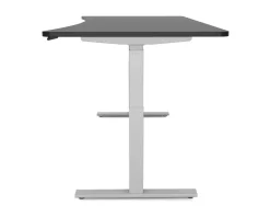 Stehpult elektrisch PREMIUM schwarz/grau 200 x 92 cm