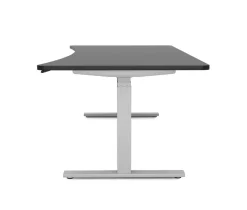 Stehpult elektrisch PREMIUM schwarz/grau 200 x 92 cm