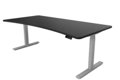 Stehpult elektrisch PREMIUM schwarz/grau 200 x 92 cm