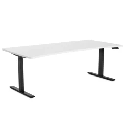 Stehpult elektrisch PREMIUM weiss/schwarz 200 x 92 cm