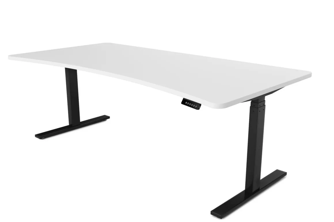 Stehpult elektrisch PREMIUM weiss/schwarz 200 x 92 cm