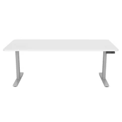 Stehpult elektrisch PREMIUM weiss/grau 180 x 90 cm