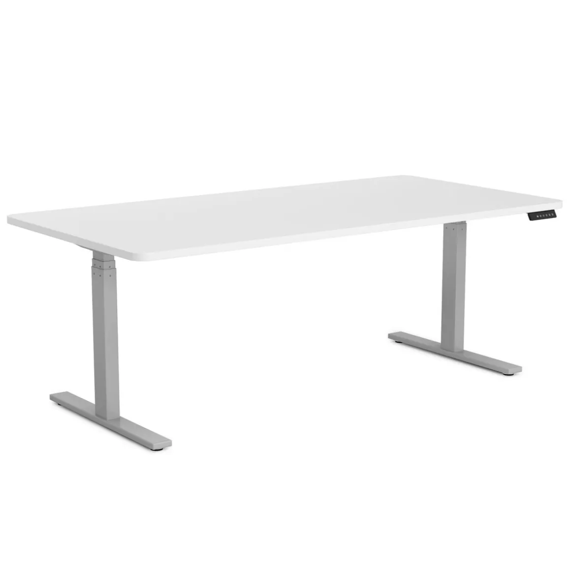 Stehpult elektrisch PREMIUM weiss/grau 180 x 90 cm