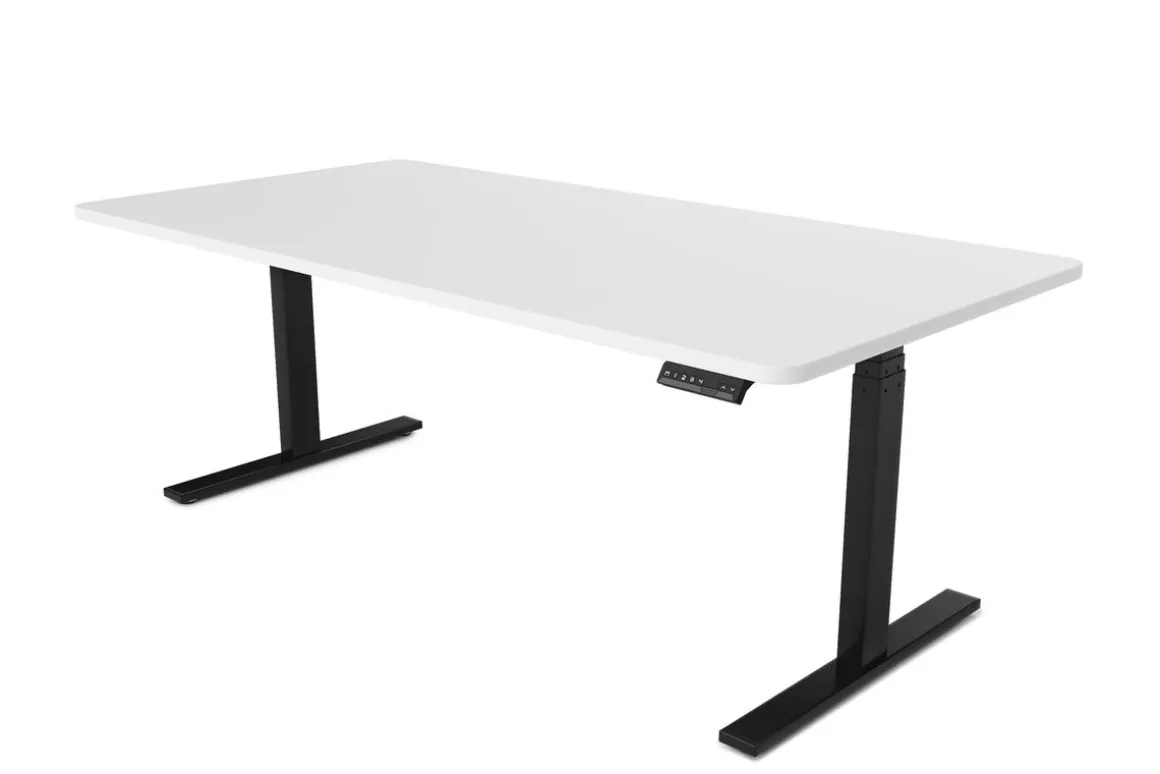 Stehpult elektrisch PREMIUM weiss/schwarz 180 x 90 cm
