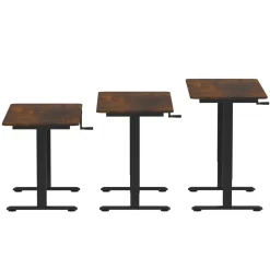 Stehpult manuell höhenverstellbar schwarz/vintage 120 x 60 cm