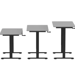 Stehpult manuell höhenverstellbar grau/schwarz 120 x 60 cm
