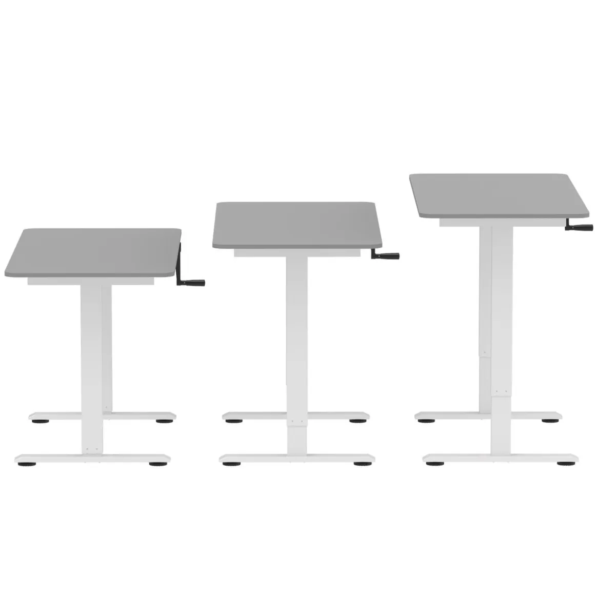 Stehpult manuell höhenverstellbar grau/weiss 120 x 60 cm