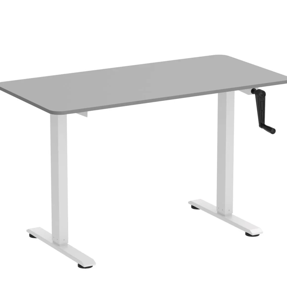 Stehpult manuell höhenverstellbar grau/weiss 120 x 60 cm