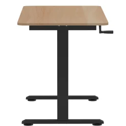 Stehpult manuell höhenverstellbar hellbraun/schwarz 120 x 60 cm