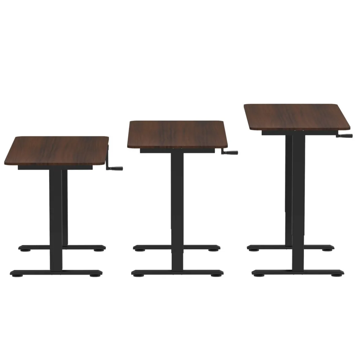Stehpult manuell höhenverstellbar braun/schwarz 120 x 60 cm