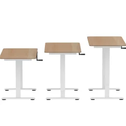 Stehpult manuell höhenverstellbar hellbraun/weiss 120 x 60 cm