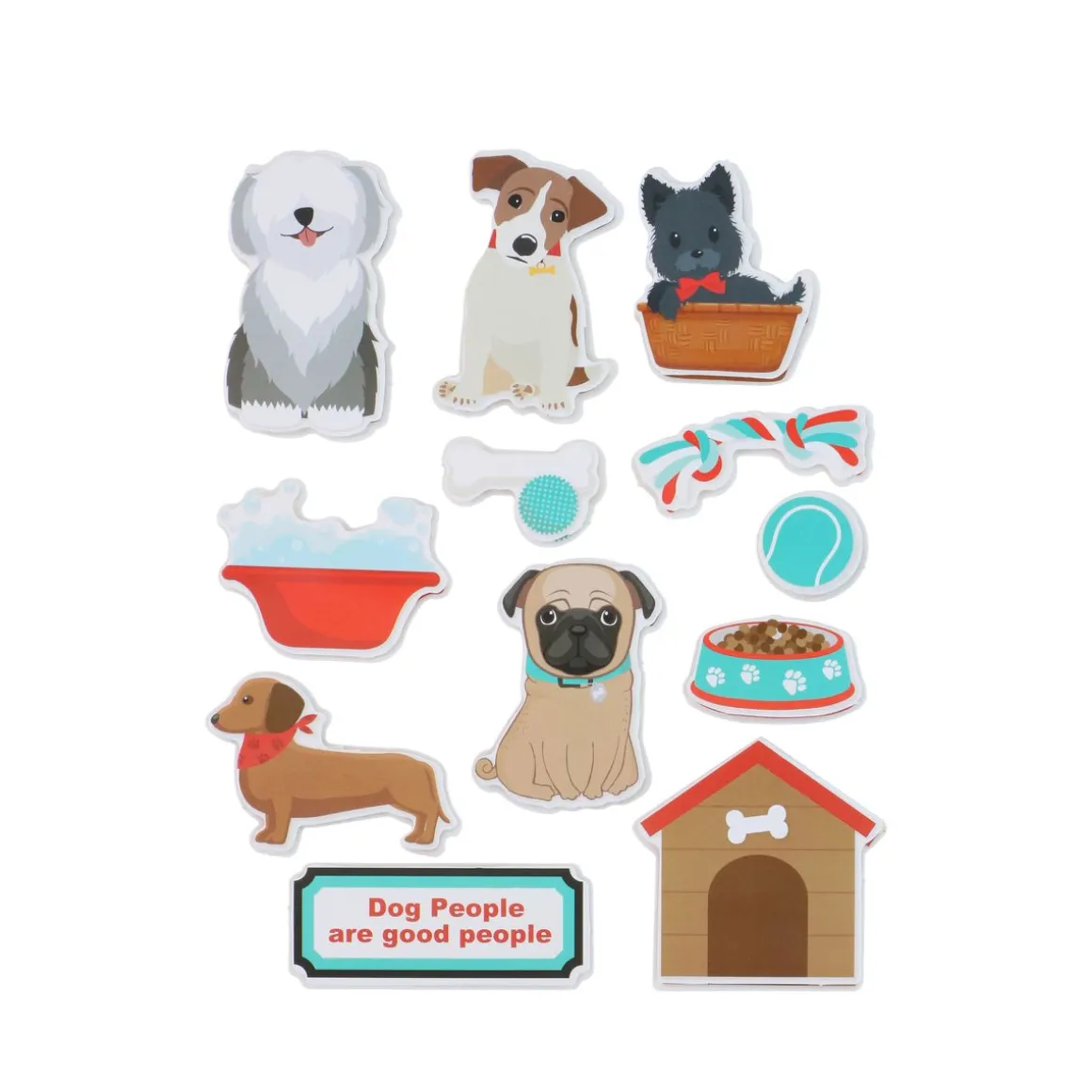 Sticker Aufkleber Set 3D 12-teilig bunt