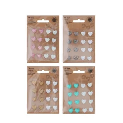 Sticker Aufkleber Set Glitzerherzen 16-teilig
