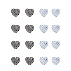 Sticker Aufkleber Set Glitzerherzen 16-teilig