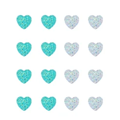 Sticker Aufkleber Set Glitzerherzen 16-teilig