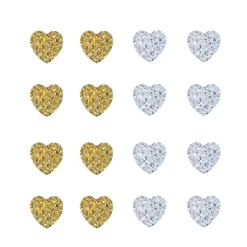 Sticker Aufkleber Set Glitzerherzen 16-teilig