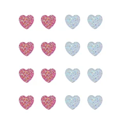 Sticker Aufkleber Set Glitzerherzen 16-teilig