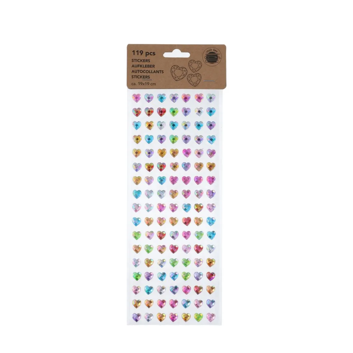 Sticker Aufkleber Set Herzen 119-teilig