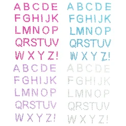 Sticker Aufkleber Strass-Buchstaben Set 27-teilig