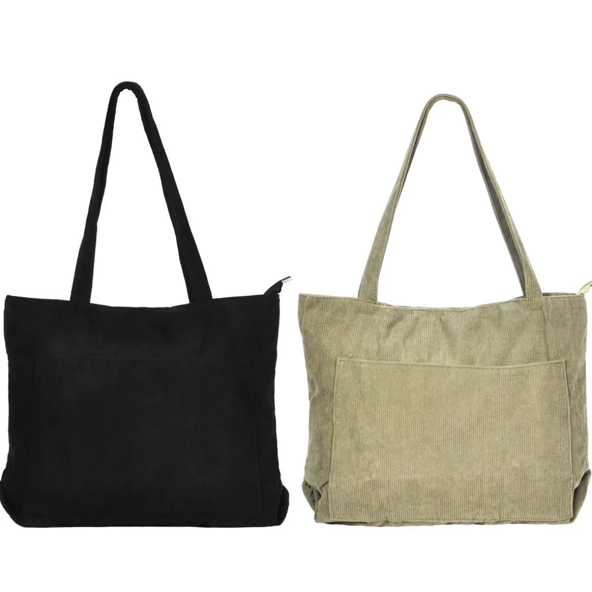 Stofftasche ROSIE 2er Set beige/schwarz
