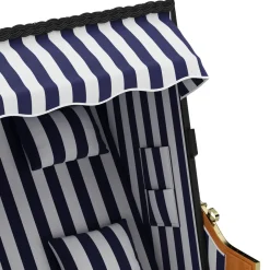 Strandkorb blau/weiss