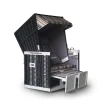 Strandkorb grau/weiss/beige