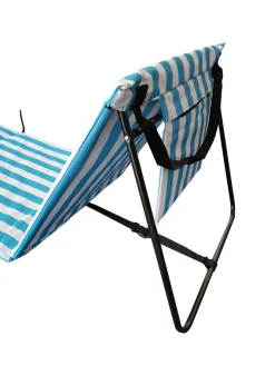 Strandmatte 2er Set blau/weiss